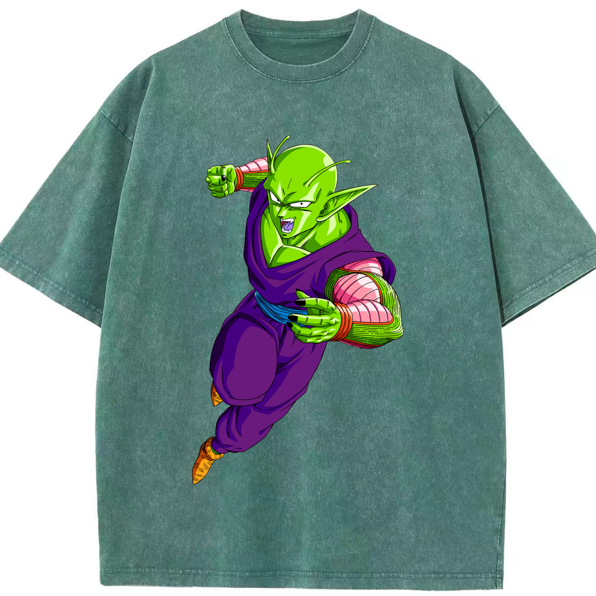 （画像用） ドラゴンボール ピッコロ DRAGON BALL Piccolo 綿100% ヴィンテージ風 半袖Tシャツ（フロントプリント）